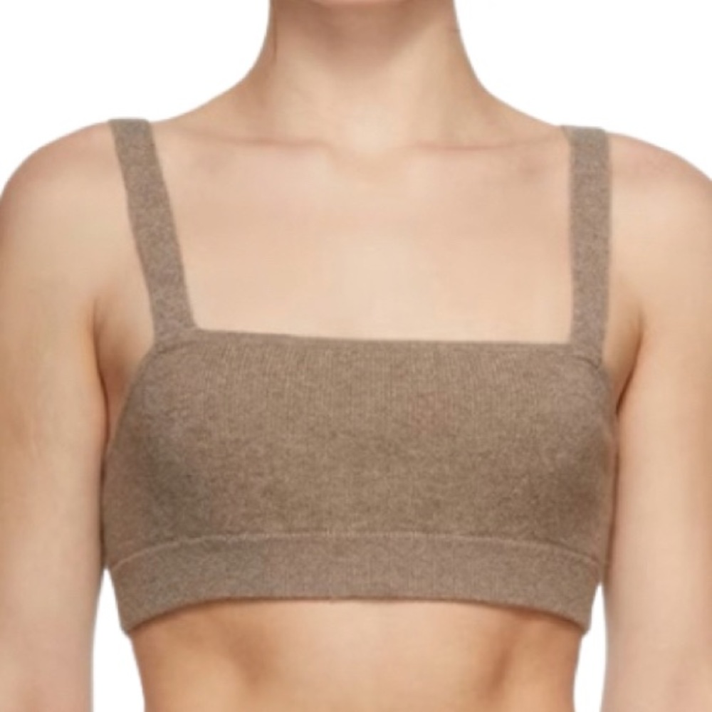 NWT FRAME Beige Cashmere Cropped Tank - Sz XL
